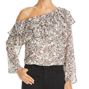 Rebecca Minkoff Asymmetrical Flower Top